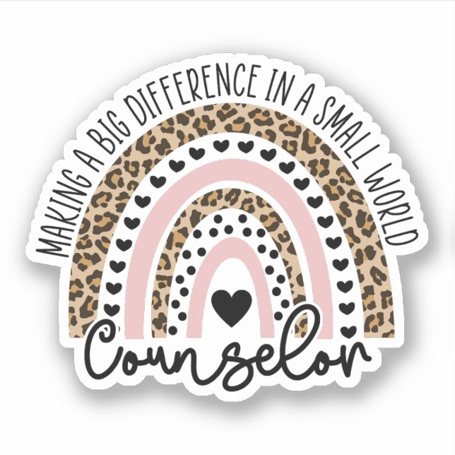 Pegatina Regalo de consejero, consejero escolar (Anverso)