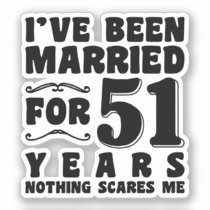 Pegatina Regalo de cumpleaños por 51 años de casados