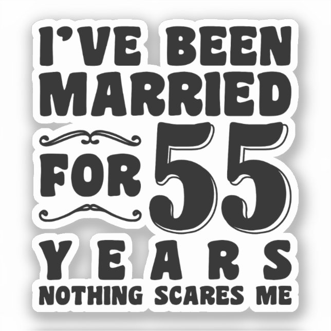 Pegatina Regalo de cumpleaños por 55 años de casados (Anverso)