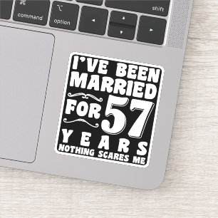 Pegatina Regalo de cumpleaños por 57 años de casados