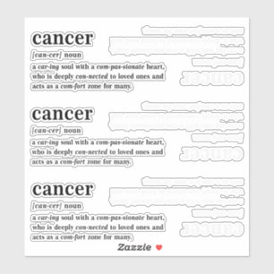 Pegatina Regalo de definición de cáncer Estética Astrología