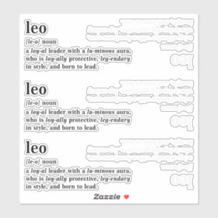 Pegatina Regalo de definición estética astrología Leo