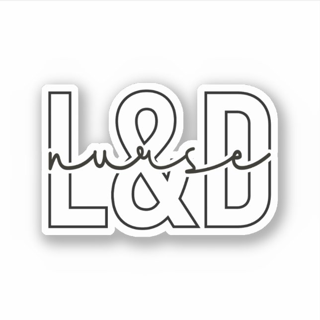 Pegatina Regalo de enfermería de parto y trabajo, Enfermerí (Anverso)