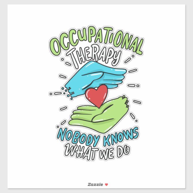 Pegatina Regalo de enfermería terápica ocupacional (Hoja)