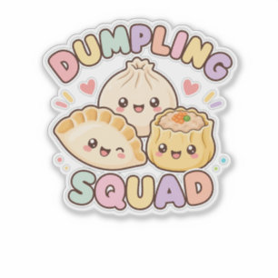 Pegatina Regalo de escuadrón de Kawaii Dumpling para amante