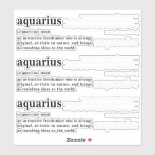 Pegatina Regalo de estética astrología definición Acuario