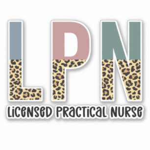 Pegatina Regalo de Graduación LPN de Enfermera Práctica con