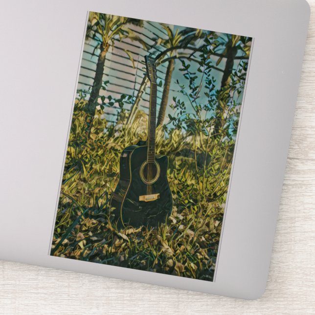 Pegatina Regalo de guitarra para guitarrista (Detalle)