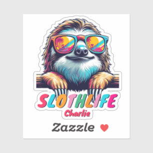 Pegatina Regalo de los amantes de los animales coloridos de