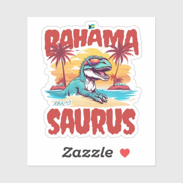 Pegatina Regalo de recuerdo de Bahamas: Abaco Bahamas Baham (Hoja)