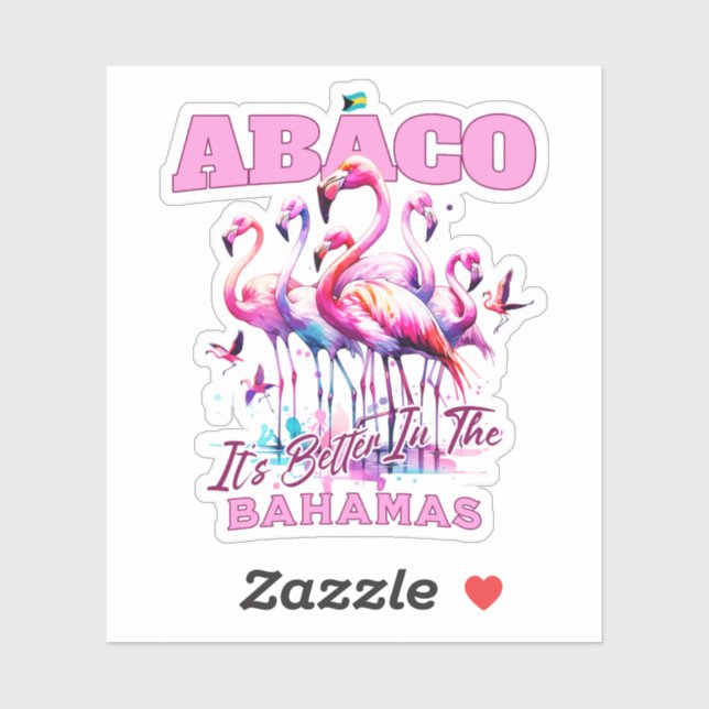 Pegatina Regalo de recuerdo de Bahamas: Abaco Bahamas Flami (Hoja)