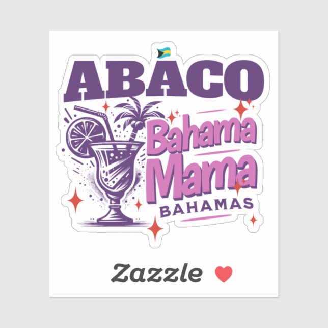 Pegatina Regalo de recuerdo de Bahamas : Abaco Bahamas Mamá (Hoja)
