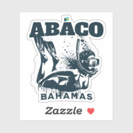 Pegatina Regalo de recuerdo de Bahamas : Buceo en Abaco Bah