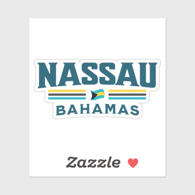 Pegatina Regalo de recuerdo de Bahamas: Independencia de Na (Hoja)