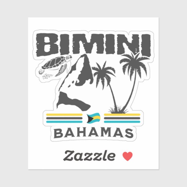 Pegatina Regalo de recuerdo de Bahamas: La independencia de (Hoja)