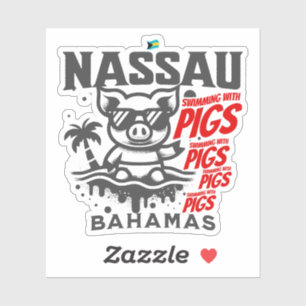 Pegatina Regalo de recuerdo de Bahamas: Nassau Bahamas Nata