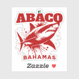 Pegatina Regalo de recuerdo de Bahamas: Pescado de tiburón