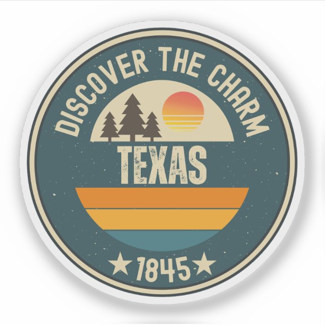 Pegatina Regalo de recuerdo de Texas State - Lone Star (Anverso)