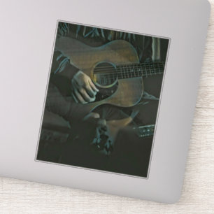 Pegatina regalo de un día de guitarra nacional
