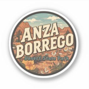 Pegatina Regalo del desierto vintage Anza Borrego State Par