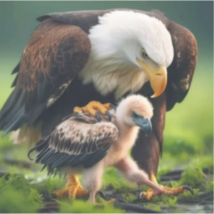 Pegatina Regalo del Día del Padre Águila Calva Patriótica F