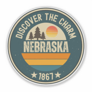 Pegatina Regalo del Estado Cornhusker de Nebraska