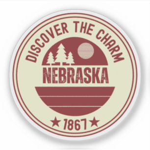 Pegatina Regalo del Estado Cornhusker de Nebraska 