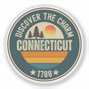 Pegatina Regalo del Estado de Connecticut - Estado de Nuez 