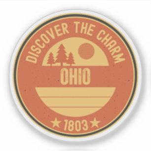 Pegatina Regalo del Estado de Ohio - Recuerdo del Estado Bu
