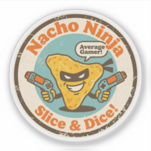 Pegatina Regalo divertido de nachos de juego Slice & Dice