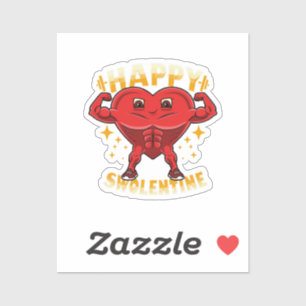Pegatina Regalo divertido de San Valentín para entrenamient
