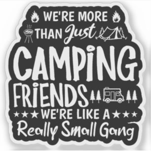 Pegatina Regalo divertido para amigos de camping de una peq