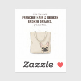 Pegatina Regalo Divertido para Mamá de Perro Frenchie con C