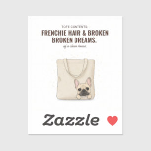 Pegatina Regalo Divertido para Mamá de Perro Frenchie con C