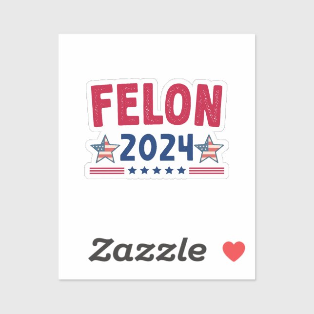 Pegatina Regalo Felon 2024 | Política Sarcástica de Estados (Hoja)