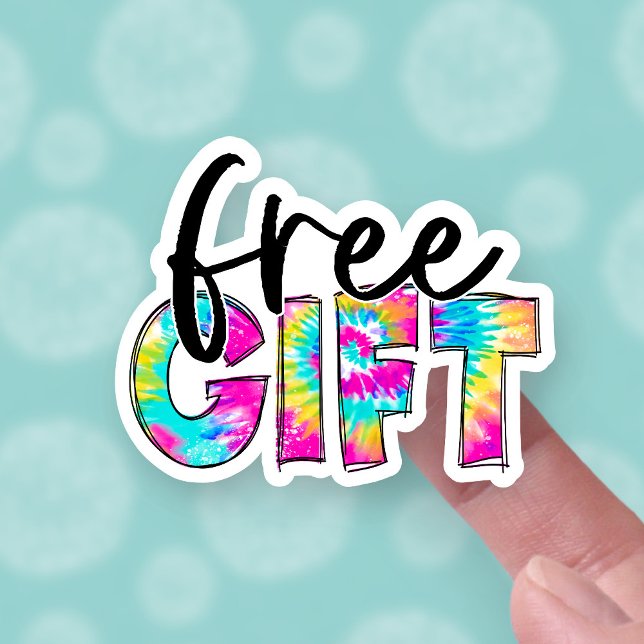 Pegatina Regalo gratuito Brillante Tie Dye Correo para pequ (Subido por el creador)