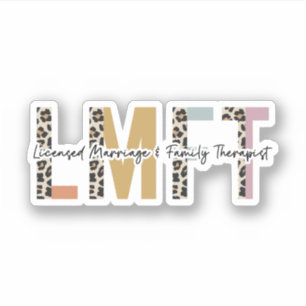 Pegatina Regalo LMFT sobre matrimonio y terapia familiar co