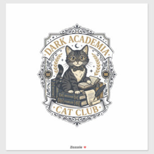Pegatina Regalo para papá gato de Dark Academia - Dark Acad