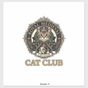 Pegatina Regalo para papá gato medieval real - Royal Medie