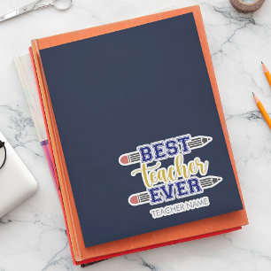 Pegatina Regalo Personalizado Mejor Profesor - Regalo Perso