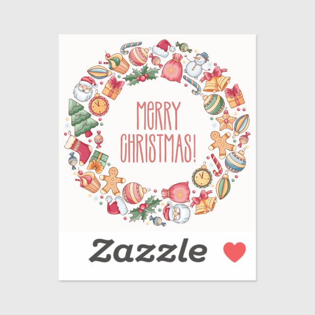 Pegatina Regalos adicionales Feliz Navidad (Hoja)