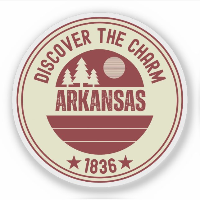 Pegatina Regalos de Arkansas Razorbacks - Estado Natural (Anverso)