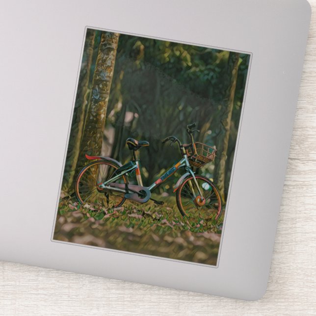 Pegatina regalos de ciclismo de época (Detalle)