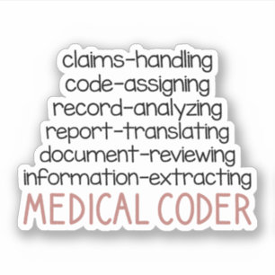 Pegatina Regalos de codificadores médicos, codificación méd