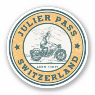 Pegatina Regalos de excursiones en motocicleta de swiss-alp