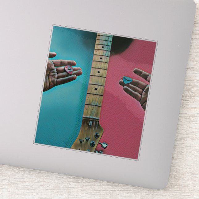 Pegatina Regalos de guitarrista de Bass (Detalle)