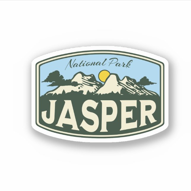 Pegatina Regalos de Jasper National Park Alberta Canadá (Anverso)