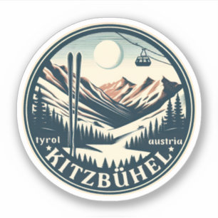 Pegatina Regalos de la estación de esquí de Kitzbuhel Austr