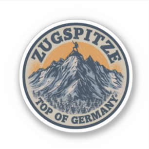 Pegatina Regalos de la estación de esquí Retro Zugspitze en
