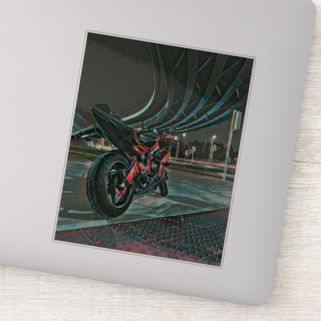 Pegatina regalos de moto para novio (Detalle)